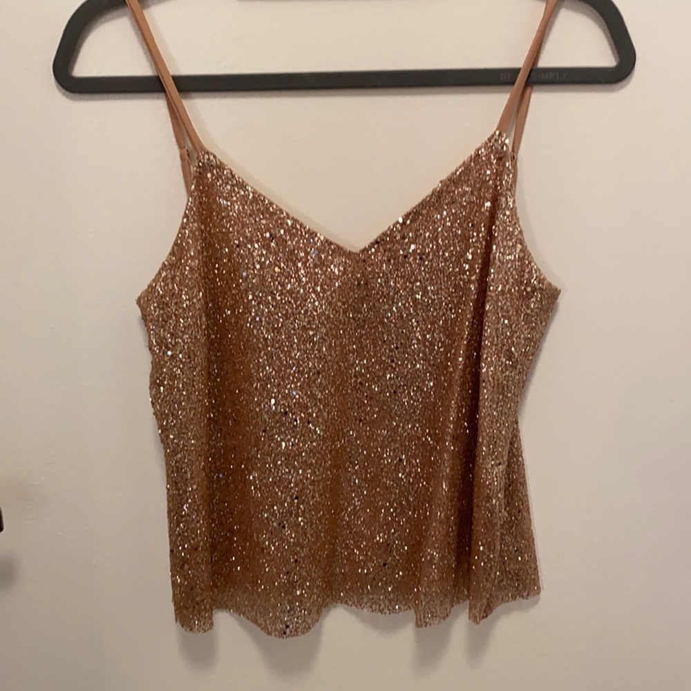 Sequin gold top